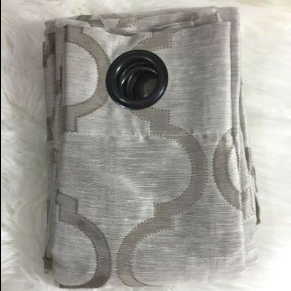 NWOT Softline Delilah Stone Beige Natural Grommet Top Single Curtain Panel - Picture 2 of 5